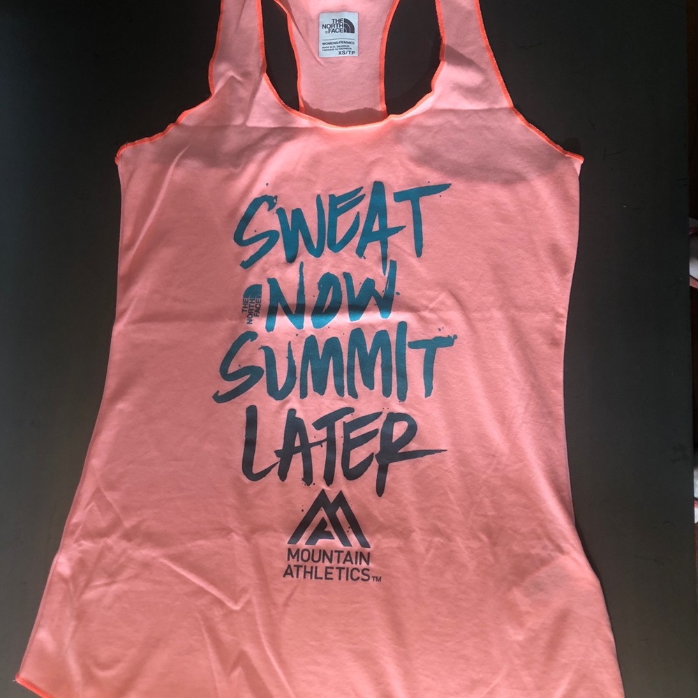 The North Face tank sweat now summit later Xs